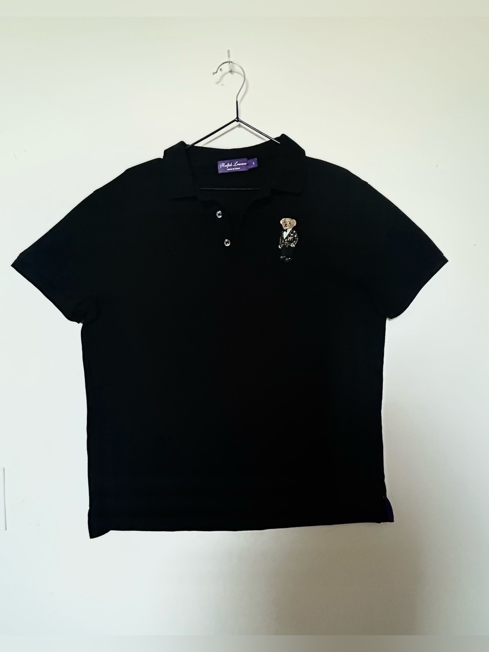 Ralph Lauren-Purple Label Cotton Piqué Bear Polo Shirt